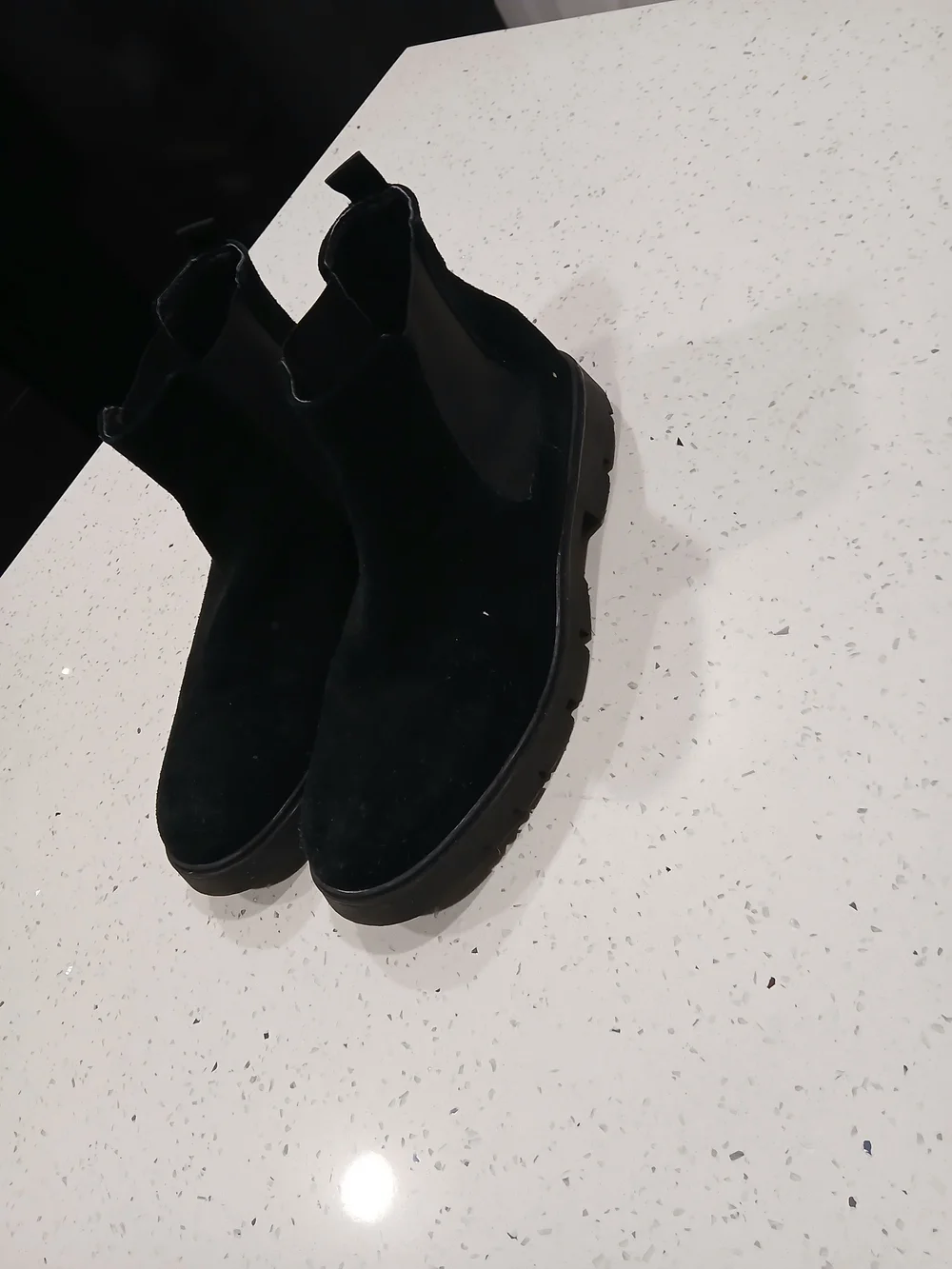 Zara mens suede black boots sz eu 43